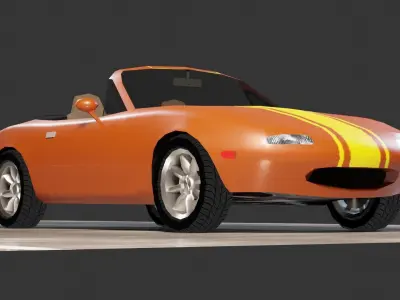 Mazda MX-5 Miata Low-poly 3D model