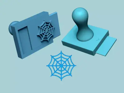 Stamp 48 - Spider Net - Fondant Decoration Maker Toy 3D print model