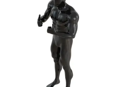 Male abstract mannequin showing gesture with hands 155 3D model