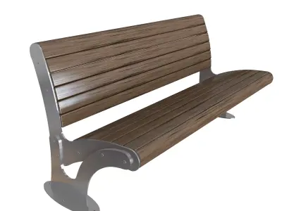 Bench Outdoor Garden Benches Low-poly 3D model
