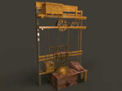 Ivan Polzunov steam engine 3D model