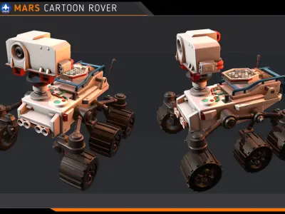 Cartoon - Mars Rover 3D model