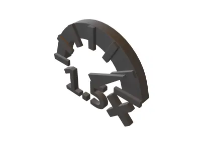 Speed 1 point 5 Symbol v1 001 Low-poly 3D model