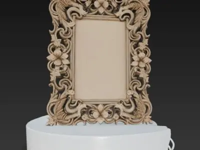 Antique Style Decorative Frame 3D model