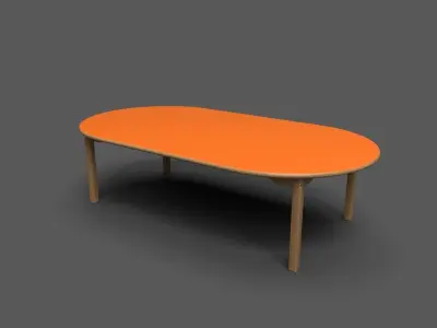 Laminate Top Kids Table Low-poly 3D model
