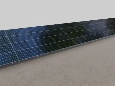Solar Panel Steel Construction Type 15 3D model