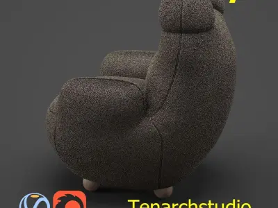 Tenarchstudio Papa Bear Armchair Render Ready Free 3D model