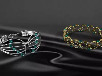 Bracelet made of wire 3D model