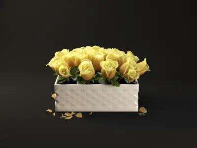 yellow flowerbox 3D model