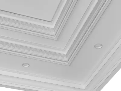 Illuminated ceiling in modern style 3D model