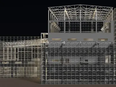 Industrial construction scene 25i10 3D model