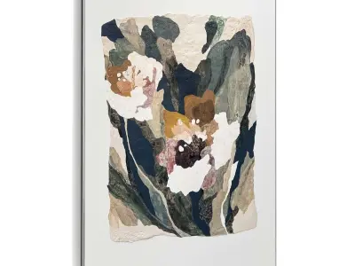 Plaster Two Photo Frame 421 Low-poly 3D model