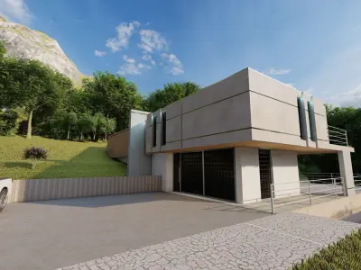 Casa Scene-villa-modern house 3D model