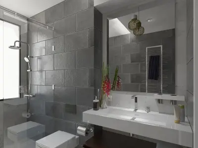 bathroom modern design in chennai Free 3D model