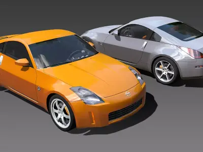 2002-2008 Nissan 350z Low-poly 3D model
