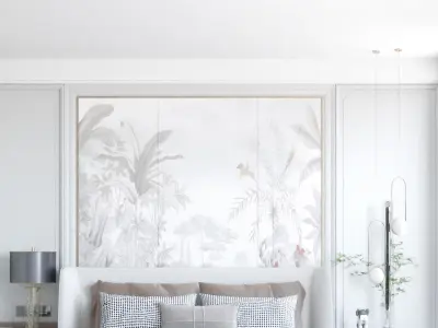 Home Modern bedroom villa decoration 3D model