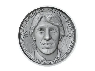 Hernan Crespo Footballer Medallion 3D print model