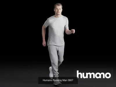 Humano 5-PACK - PEOPLE - SPORT JOGGING BIKING - 5x 3d models 08D