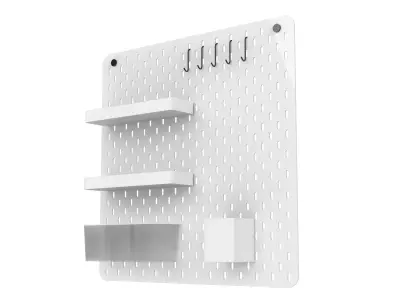 Pegboard wall decoration 3D model