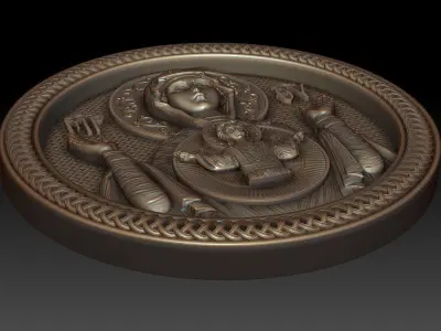 Mother of god with child 3D model