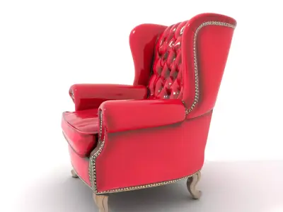 Velvet Armchair Elegance model pack Low-poly 3D model