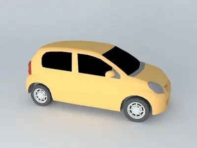2010 Daihatsu Boon Low Poly Free 3D model
