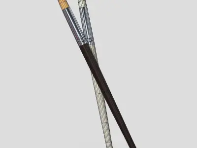 Paint Brush 4 Low-poly 3D model