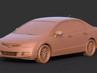 Honda Civic 2008 3D print model