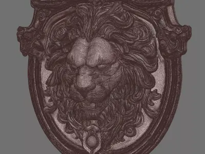 Lion head 3D model