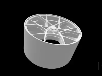Porsche cayman gt4 rs oem scalable and printable rims 3D print model