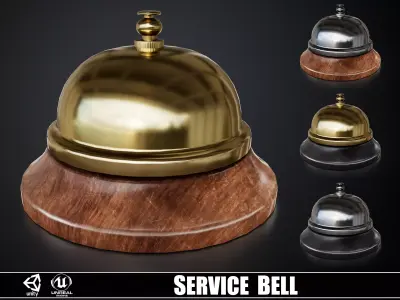 Service Bell Low-poly 3D model