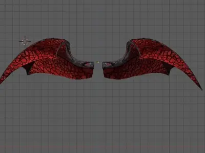  Wyvern Dragon Wings 3D model