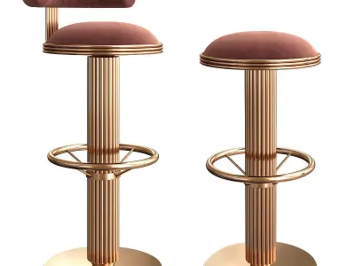 Mezzo Collection Mulligan bar chair 3d model Low-poly 3D model