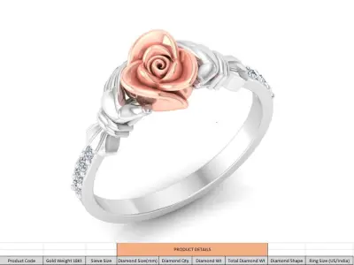 Women Ring  Render 3dm STL OBJ FBX Details 3D print model