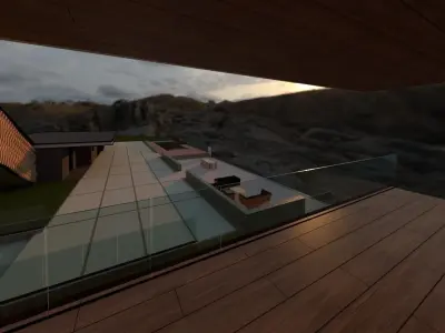 Vacation Modern House 3D model