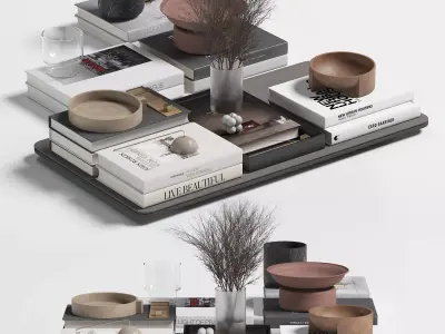 Decorative set  Low-poly 3D model