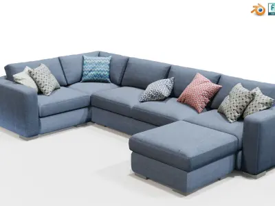 Sofa Couch Furniture set for Living Room Area Arch Viz 3D model