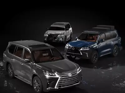 Lexus LX570 3d Model Low-poly 3D model