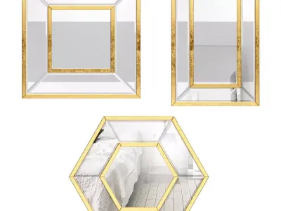 3 Piece Titania Mirror Set ROSP5847 3D model