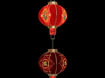 Chinese red lantern   3D model