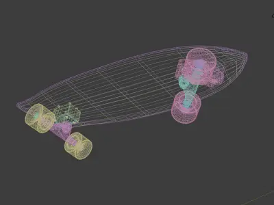 Surfskate board Extreme Sport 3D Model Blender 3D model
