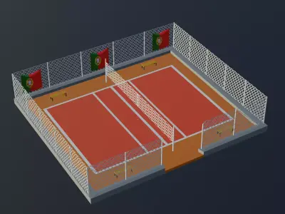  Volleyball Stadium - Portugal Low-poly 3D model