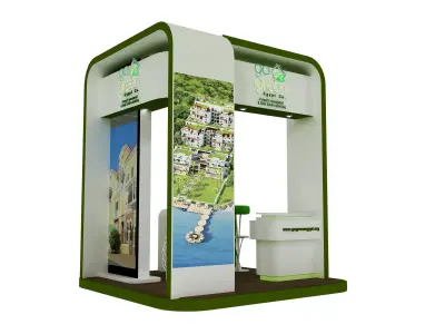 Booth Exhibition Stand a418c 3D model