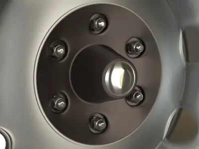 American 1971 Classic Rim and classic bf goodrich tire 3D model