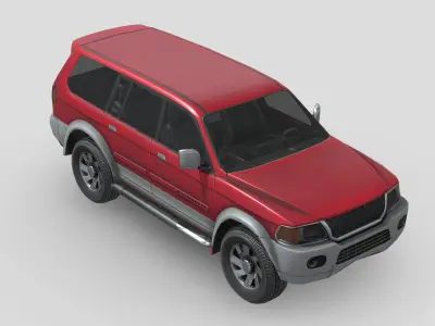 Mitsubishi Pajero Sports Low-poly 3D model