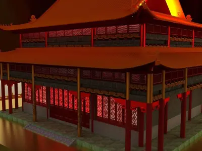 Chinese house 3D model shop