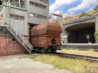 ROLLS-0014 German State Hopper car Erz IIId H0-scale 3D print model