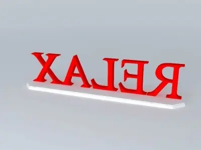 RELAX sign Free 3D model