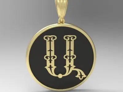 Decorative Letter A 3D print model