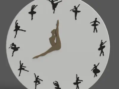 ballet clock for 3D print - CNC 3D print model